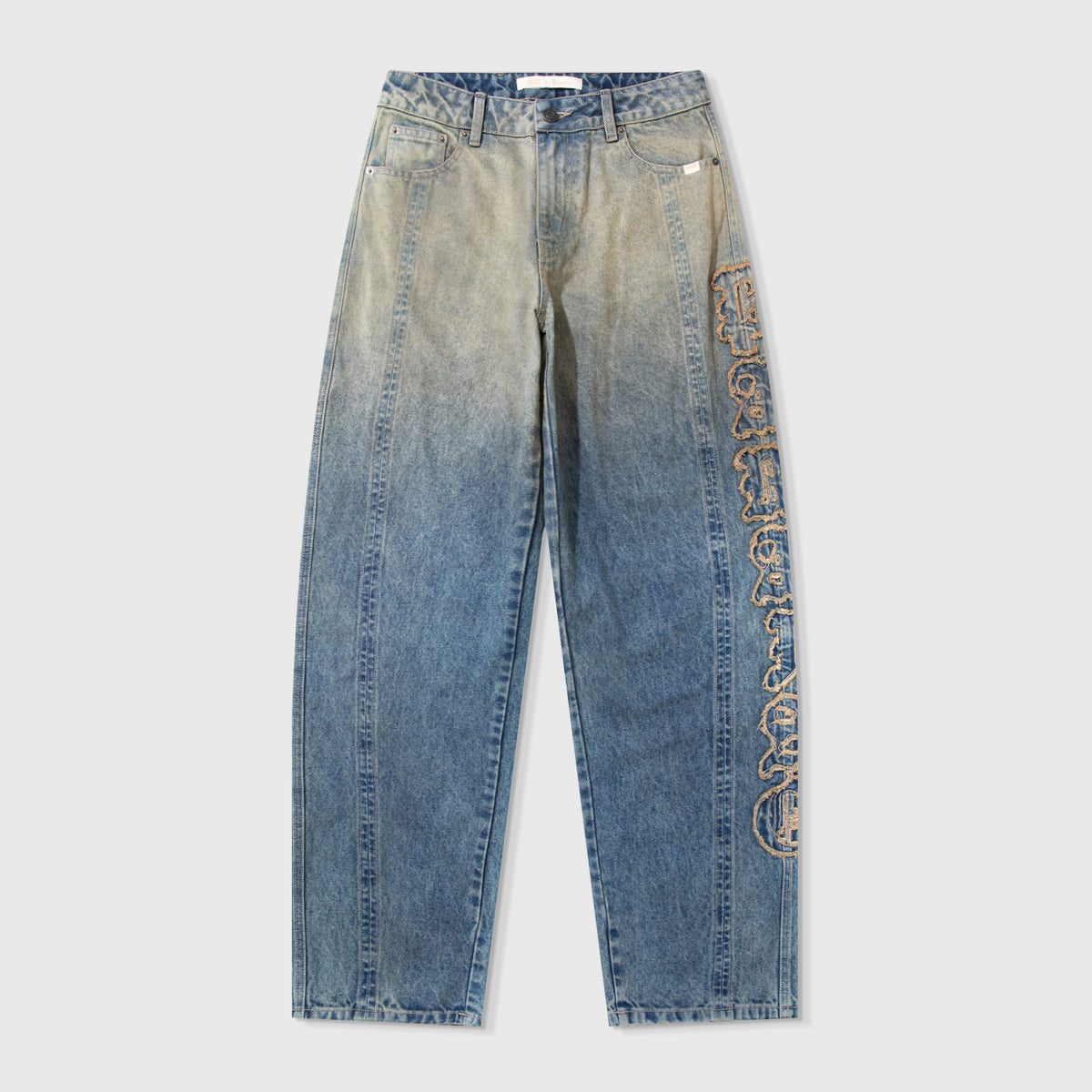 Now You Know Washed Light Blue Barrel Sweatpants