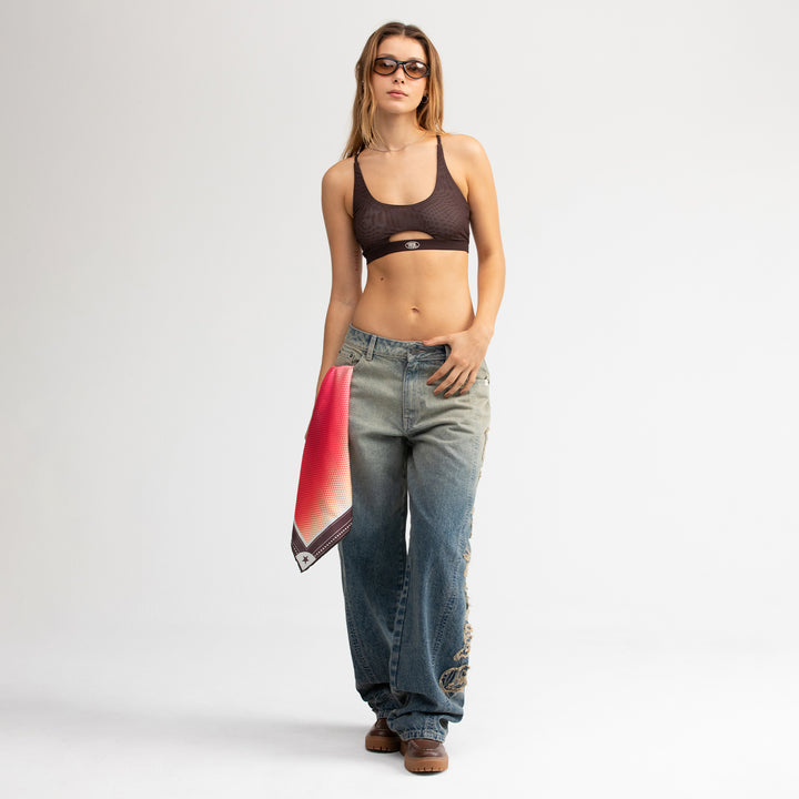 Barrel Denim Pants - Washed Blue