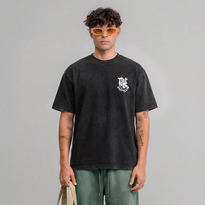 Bloom Boxy T-Shirt - Washed Black