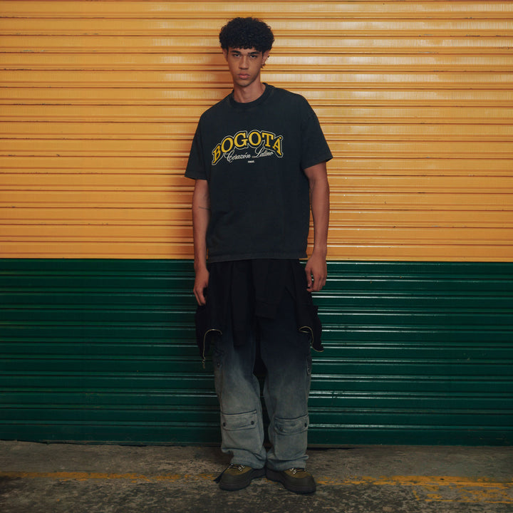 Bogota Latin Heart T-Shirt - Washed Black