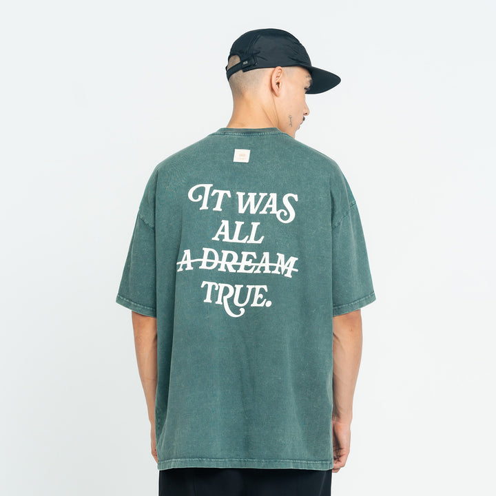 Camiseta Oversized Washed Dream - Verde