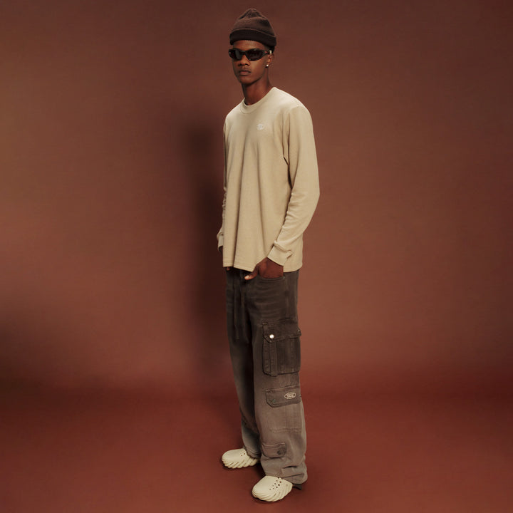 Daily Crewneck LS T-Shirt - Sand