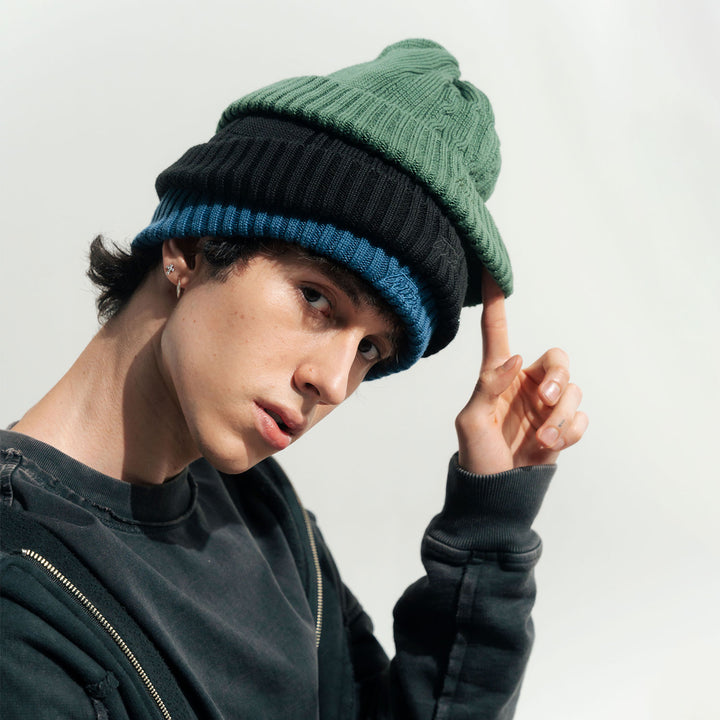 Daily knit Beanie - Pine Green