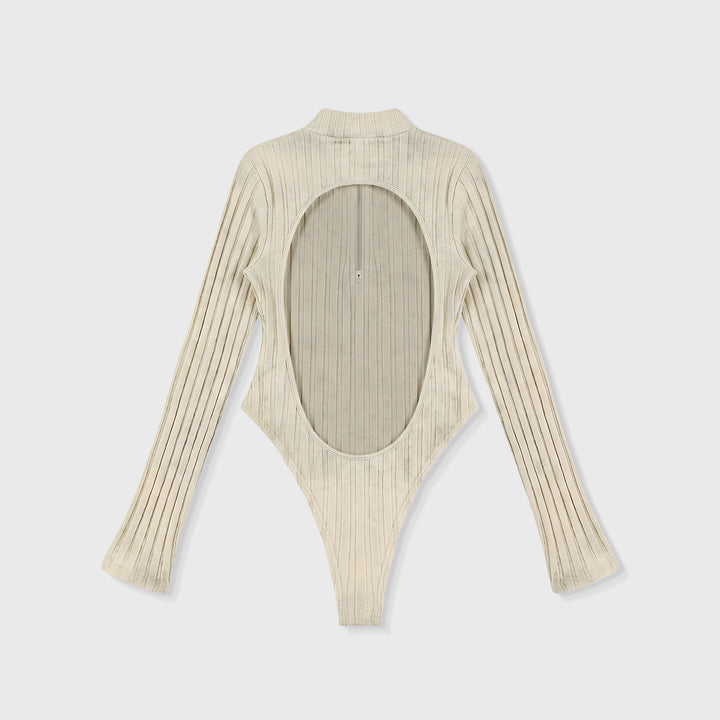 Daily Ribbed Bodysuit - Cream