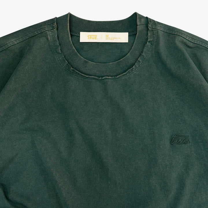 Daily Washed Boxy Tee - Pine Green