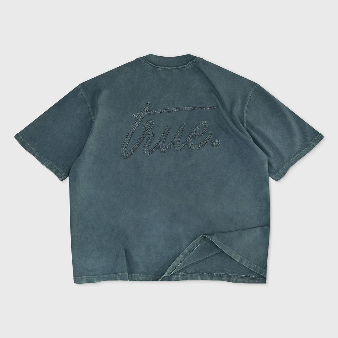 Daily Washed Boxy Tee - Vintage Blue