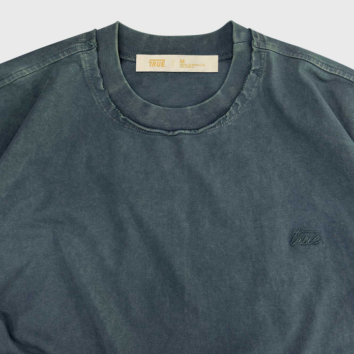 Daily Washed Boxy Tee - Vintage Blue