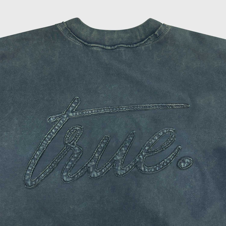 Daily Washed Boxy Tee - Vintage Blue