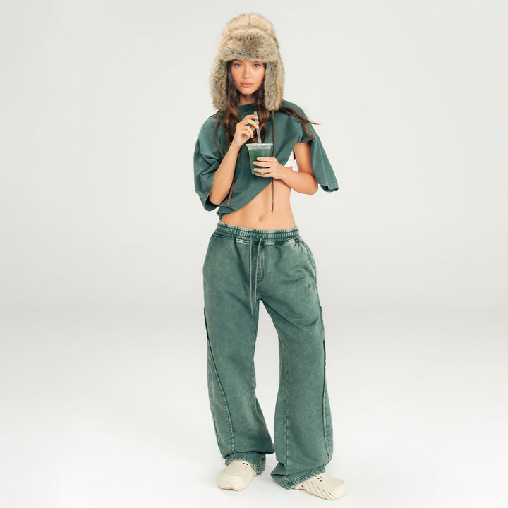 Daily Washed Sweatpants - Pine Green