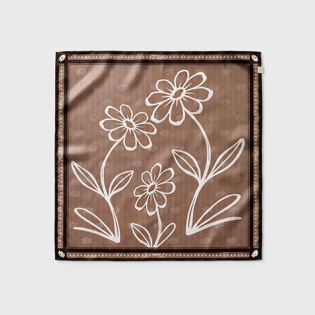 Flowers Bandana - Beige