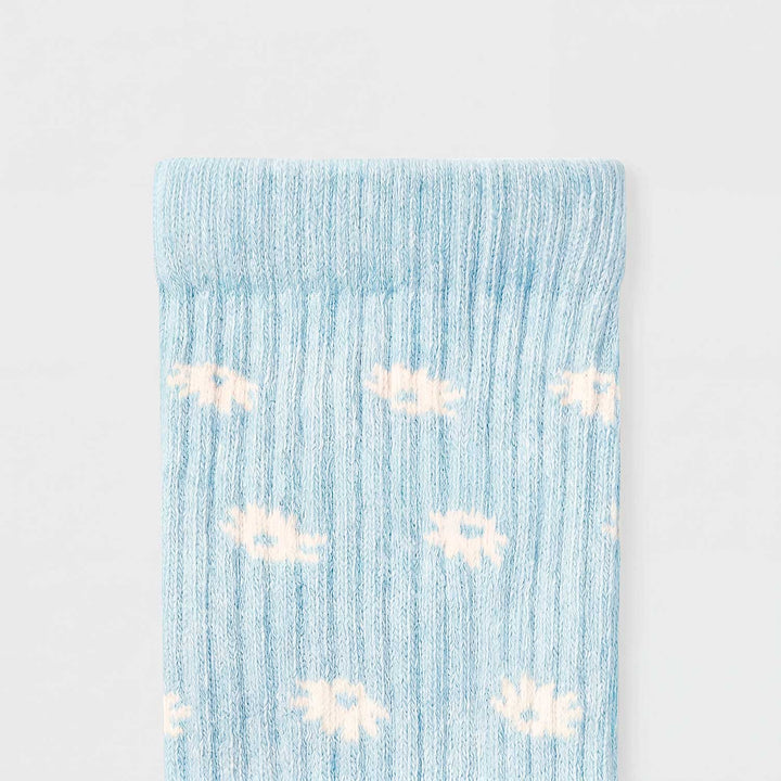 Flowers Socks - Baby Blue