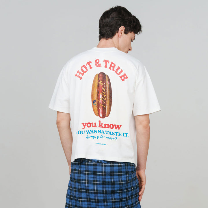 Hungry Boxy Tee - Cream