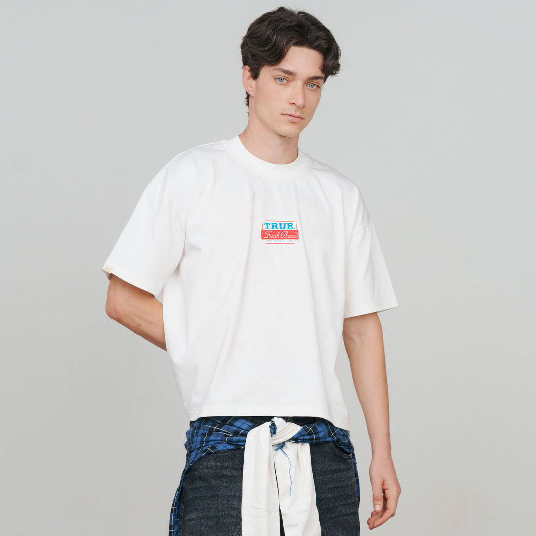 Hungry Boxy Tee - Cream