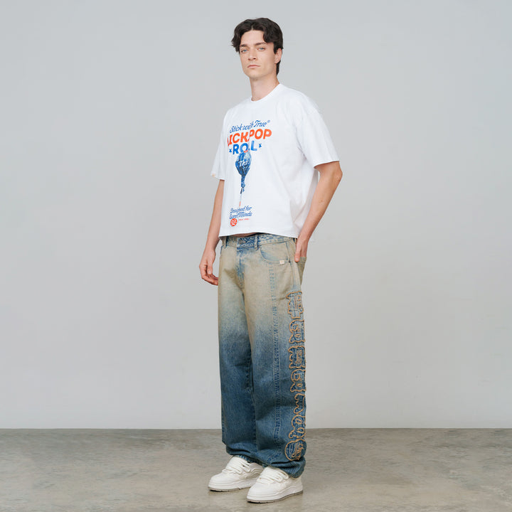Lollipop Boxy Tee - White