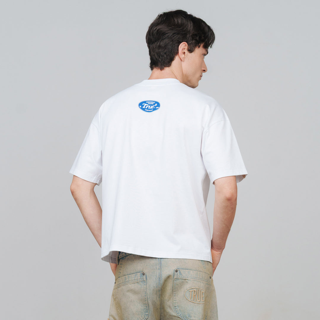 Lollipop Boxy Tee - White