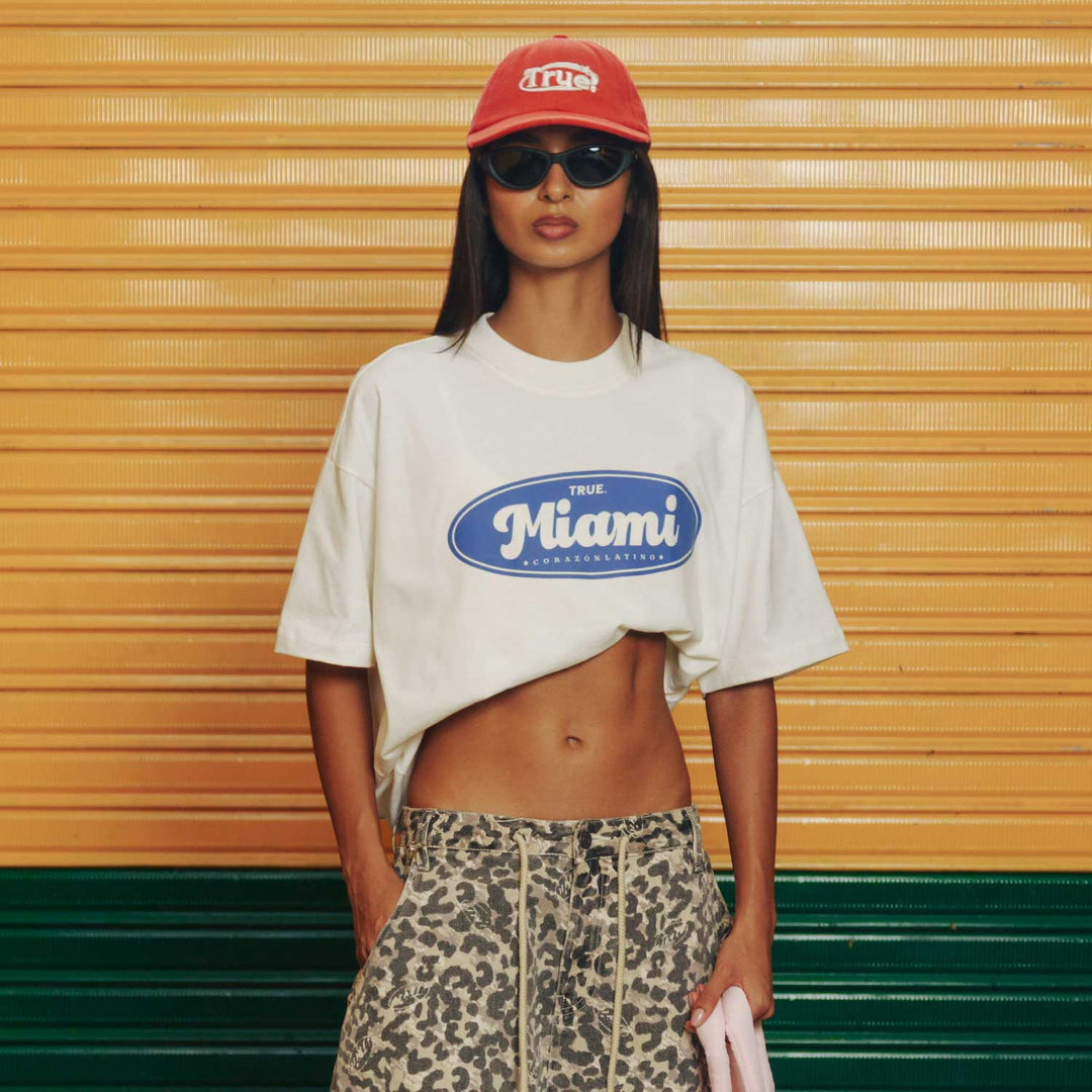 Miami Latin Heart T-Shirt - Cream