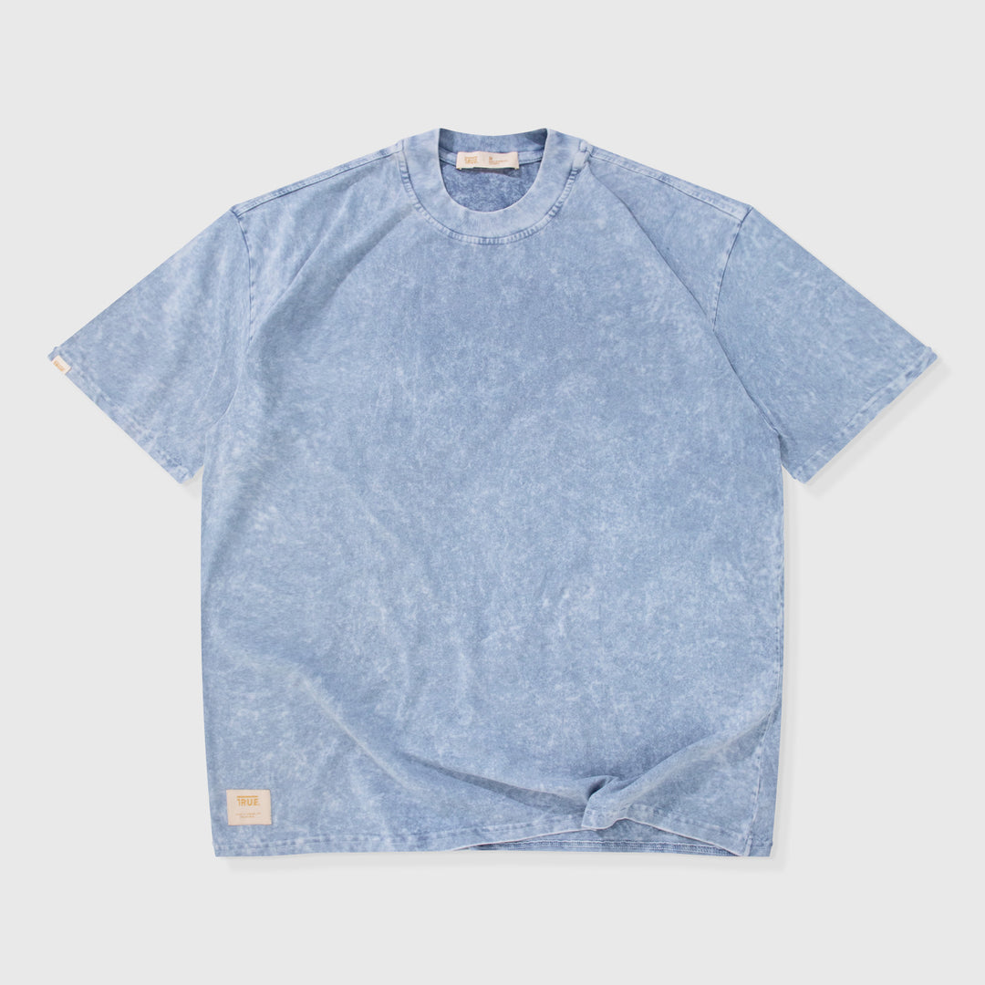 Oversized Washed T- Shirt - Blue