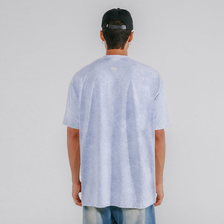 Oversized Washed T- Shirt - Blue