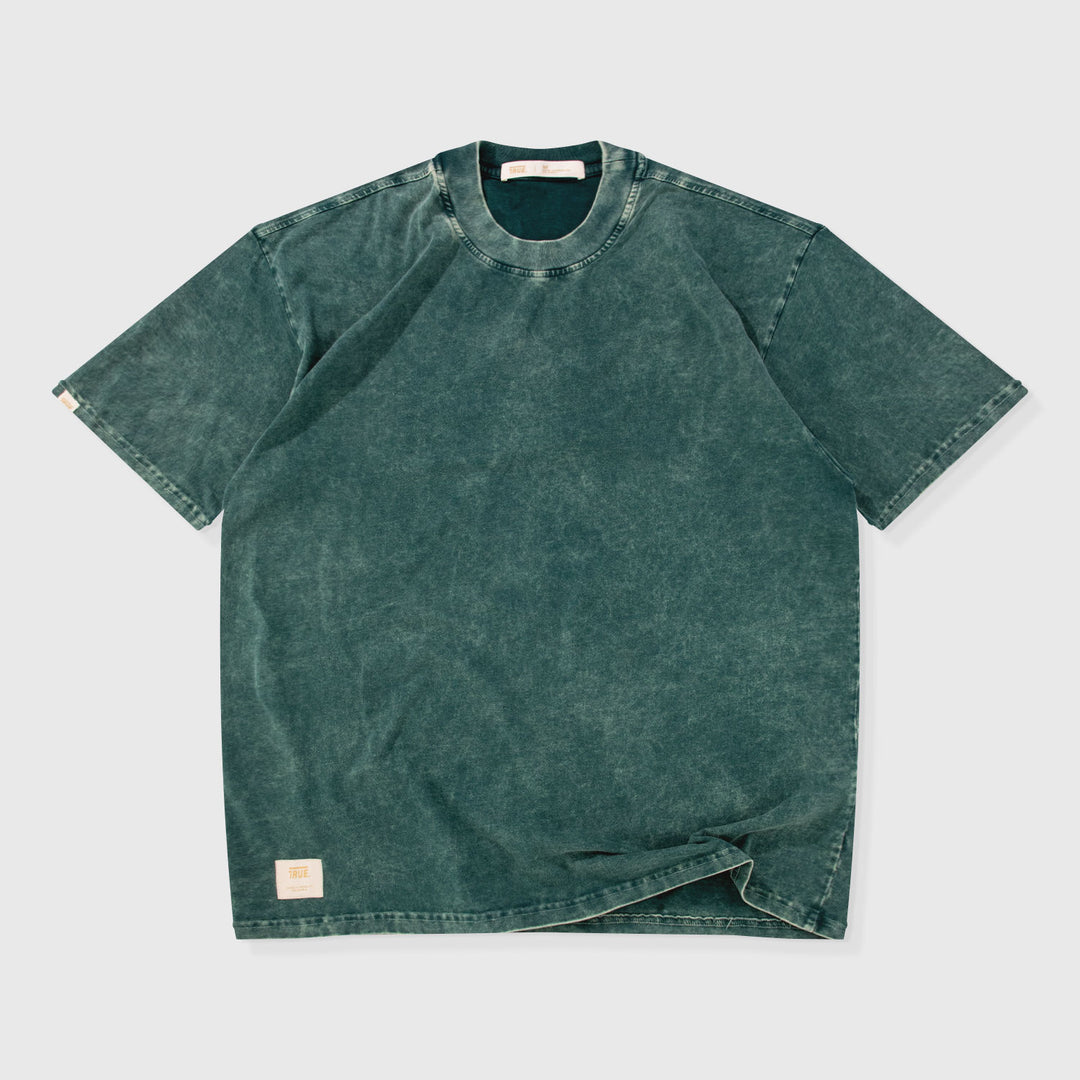 Oversized Washed T- Shirt - Pine Green