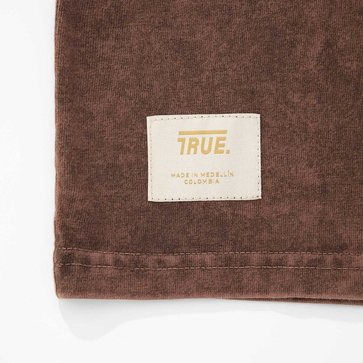 Oversized Washed T- Shirt - Brown