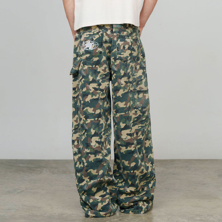 Racing Camo Carpenter Pants - Green