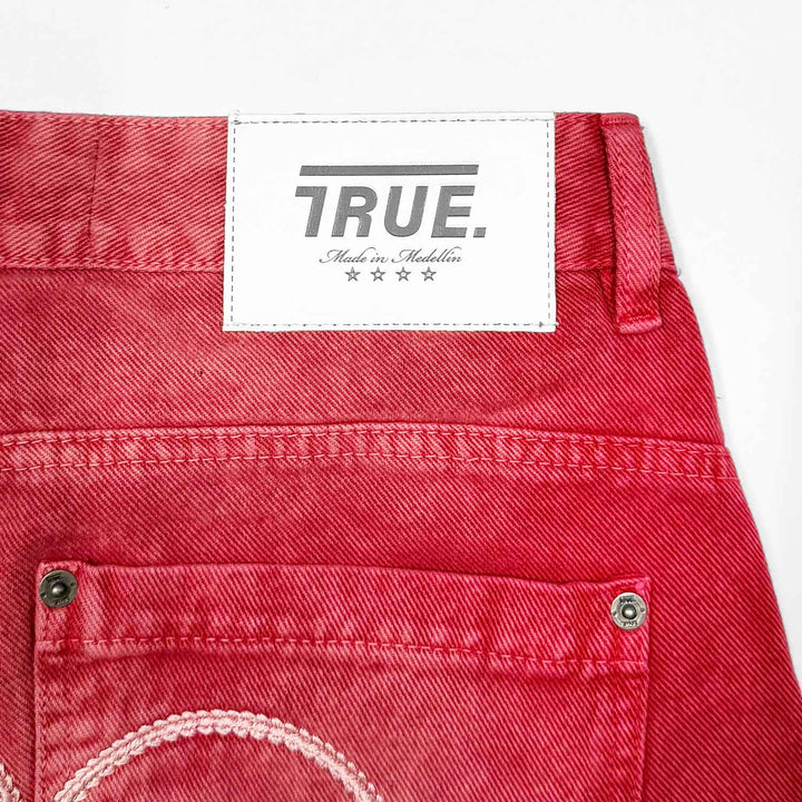 Stars Dirty-Wash Pants - Cherry