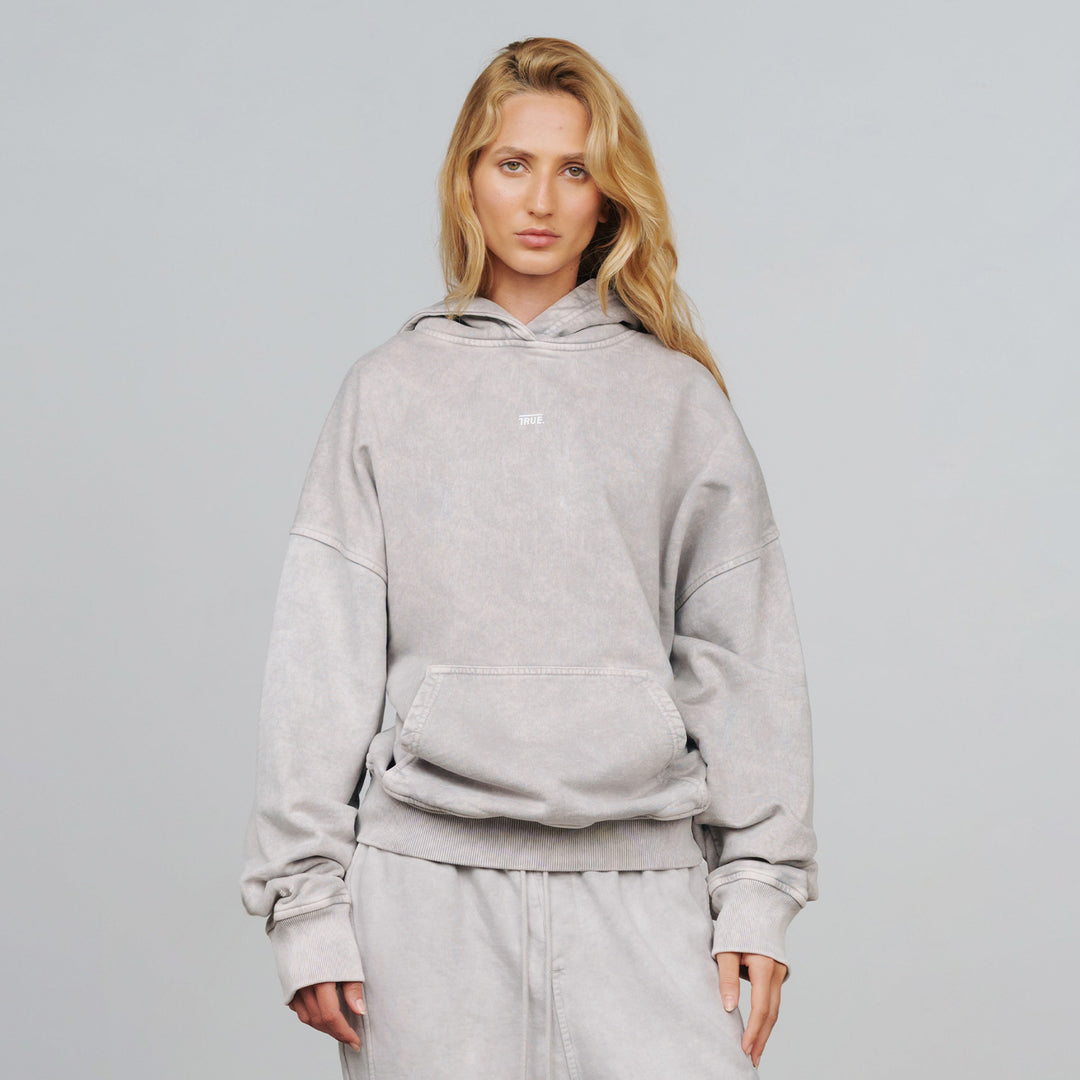 True Classic Hoodie - Washed Gray