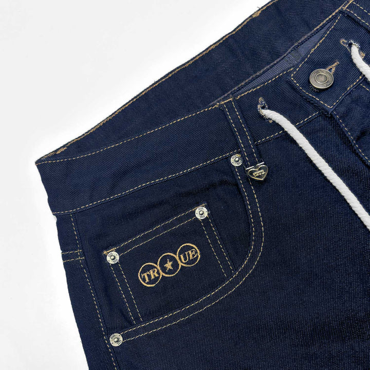 True Double Knee Denim Jorts - Blue