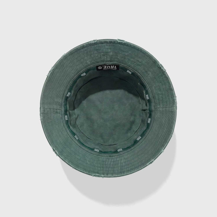 True Stamp Logo Bucket Hat - Washed Green