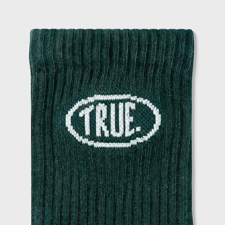 True Stamp Logo Socks - Pine Green