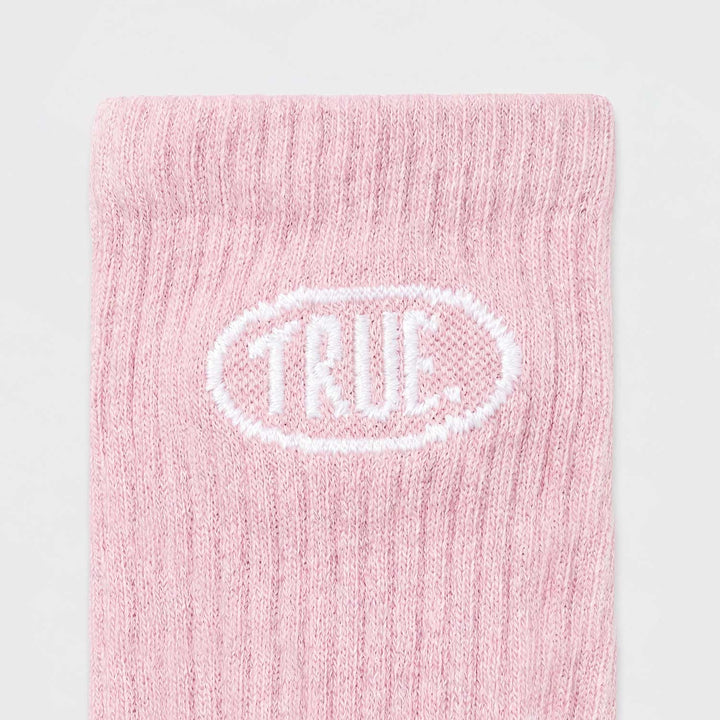 True Stamp Logo Socks - Soft Pink