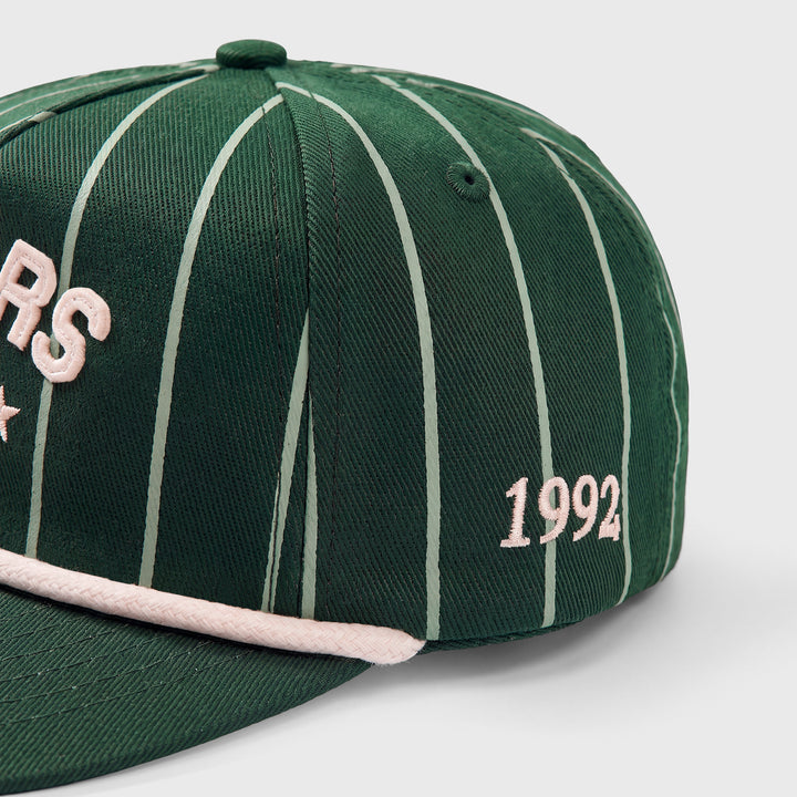 True Star Pinstripe Golfer Cap - Pine Green