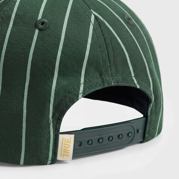 True Star Pinstripe Golfer Cap - Pine Green