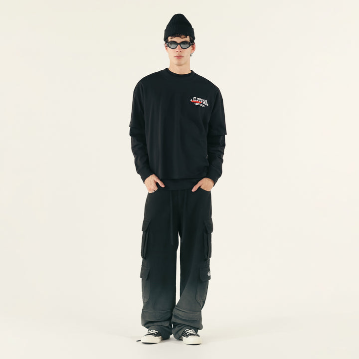 Utility Pocket Cargo Pants - Black