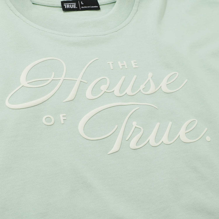 Camiseta Box Fit The House Of True - Menta