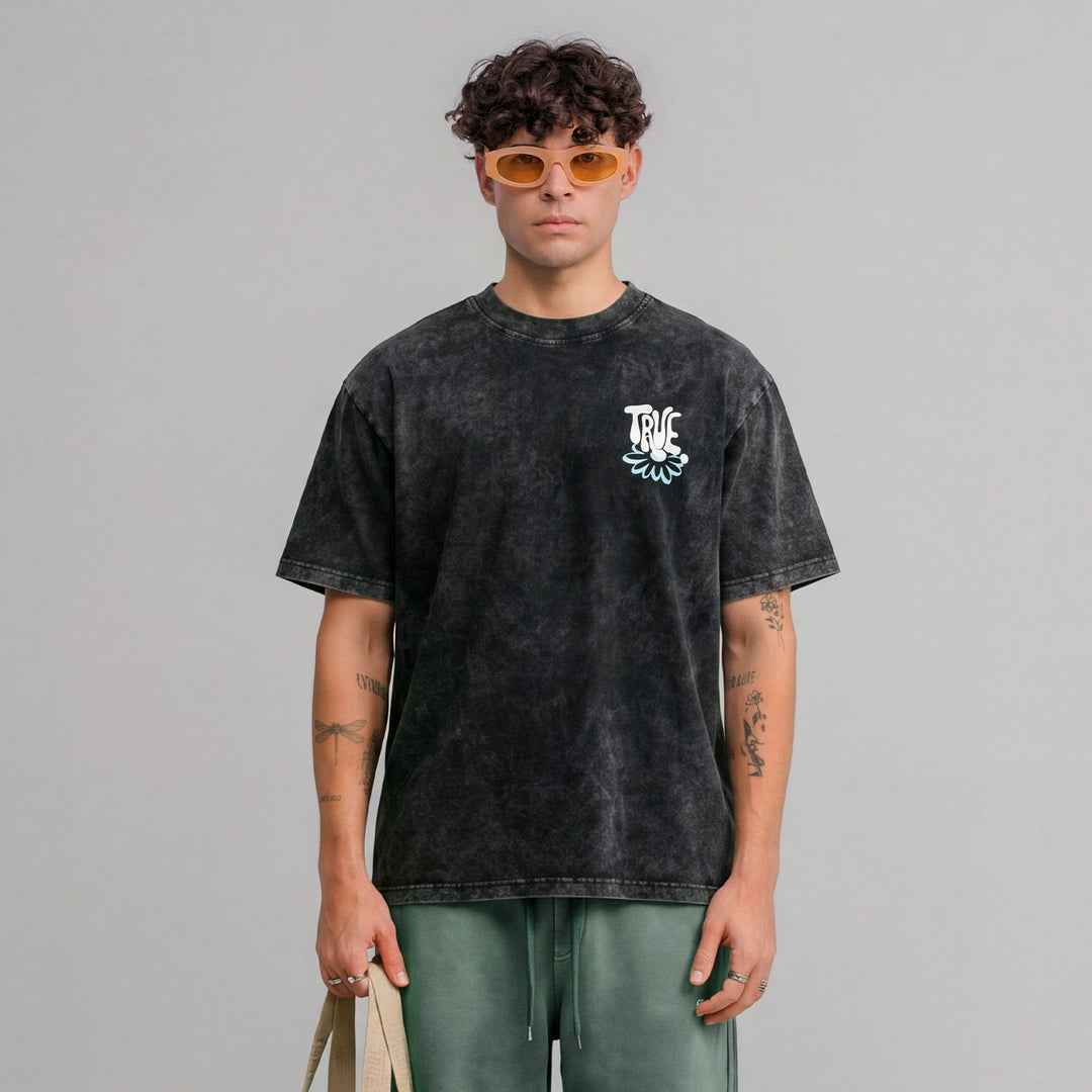 Bloom Boxy T-Shirt - Washed Black