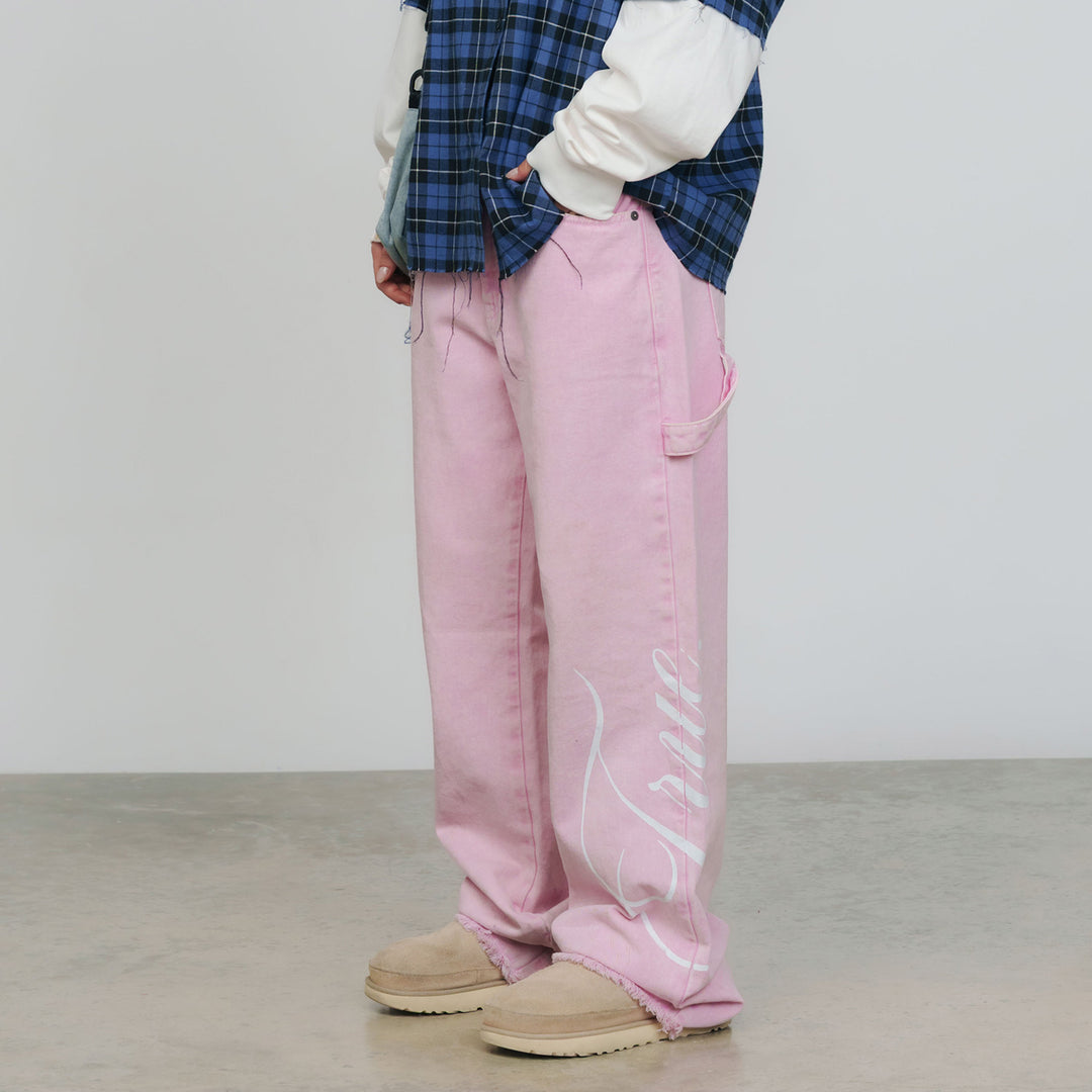 Blush Mid-Rise Pants - Pink