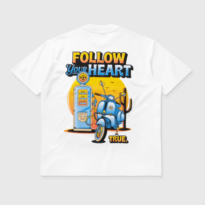 Camiseta Oversized Follow Your Heart - Blanca