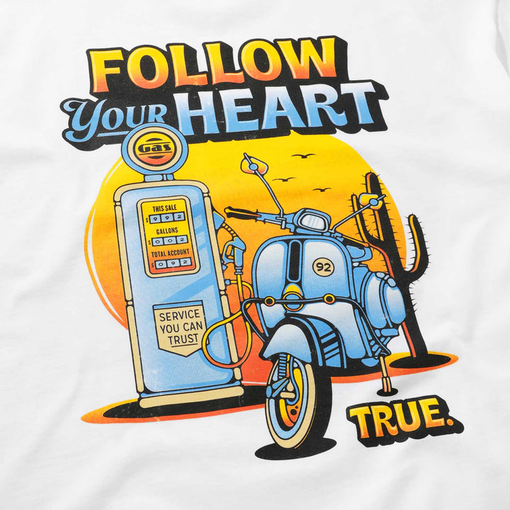 Camiseta Oversized Follow Your Heart - Blanca
