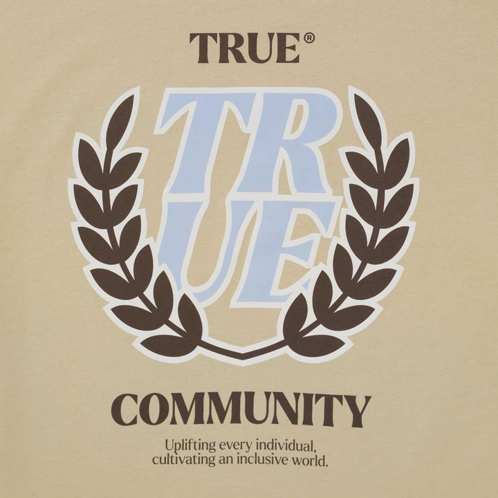 Camiseta Box Fit True Community - Camel