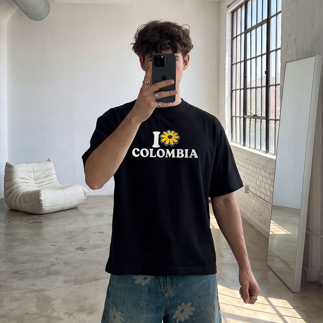 Colombia Boxy T-Shirt - Black