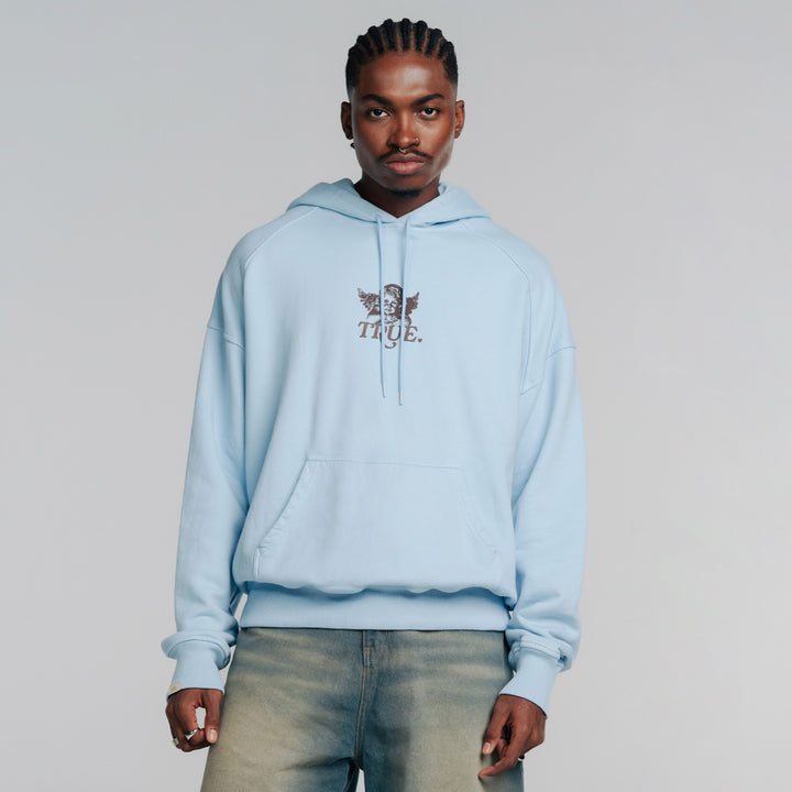 Cupid Box Fit Hoodie - Baby Blue