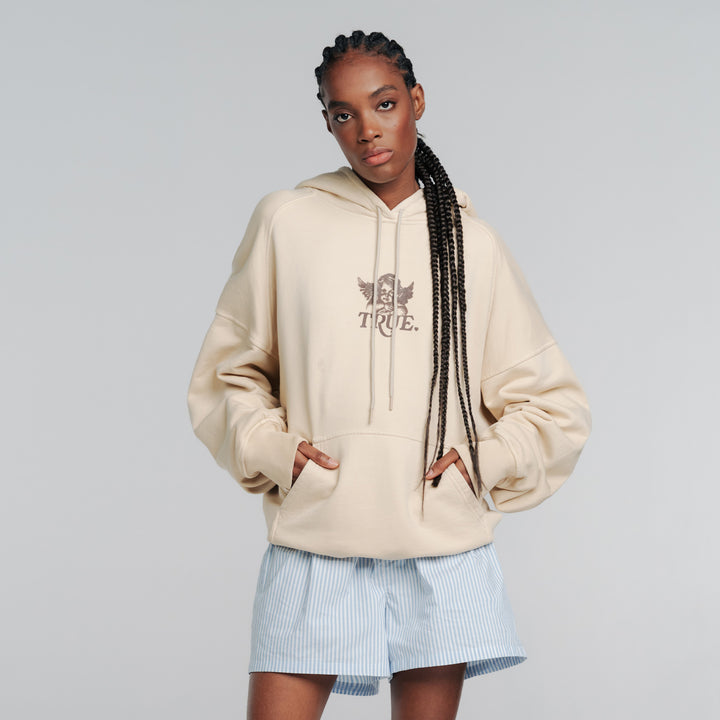 Cupid Box Fit Hoodie - Sand