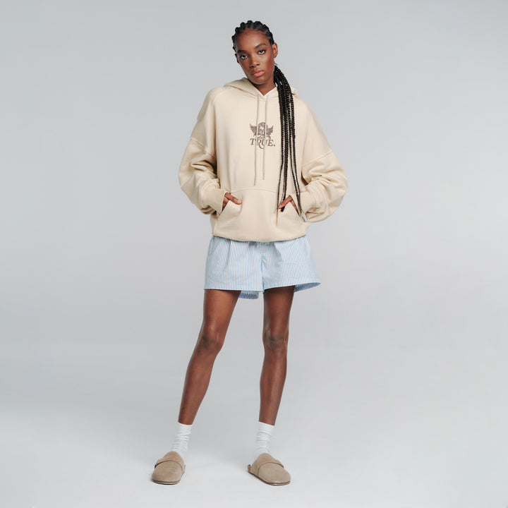 Cupid Box Fit Hoodie - Sand