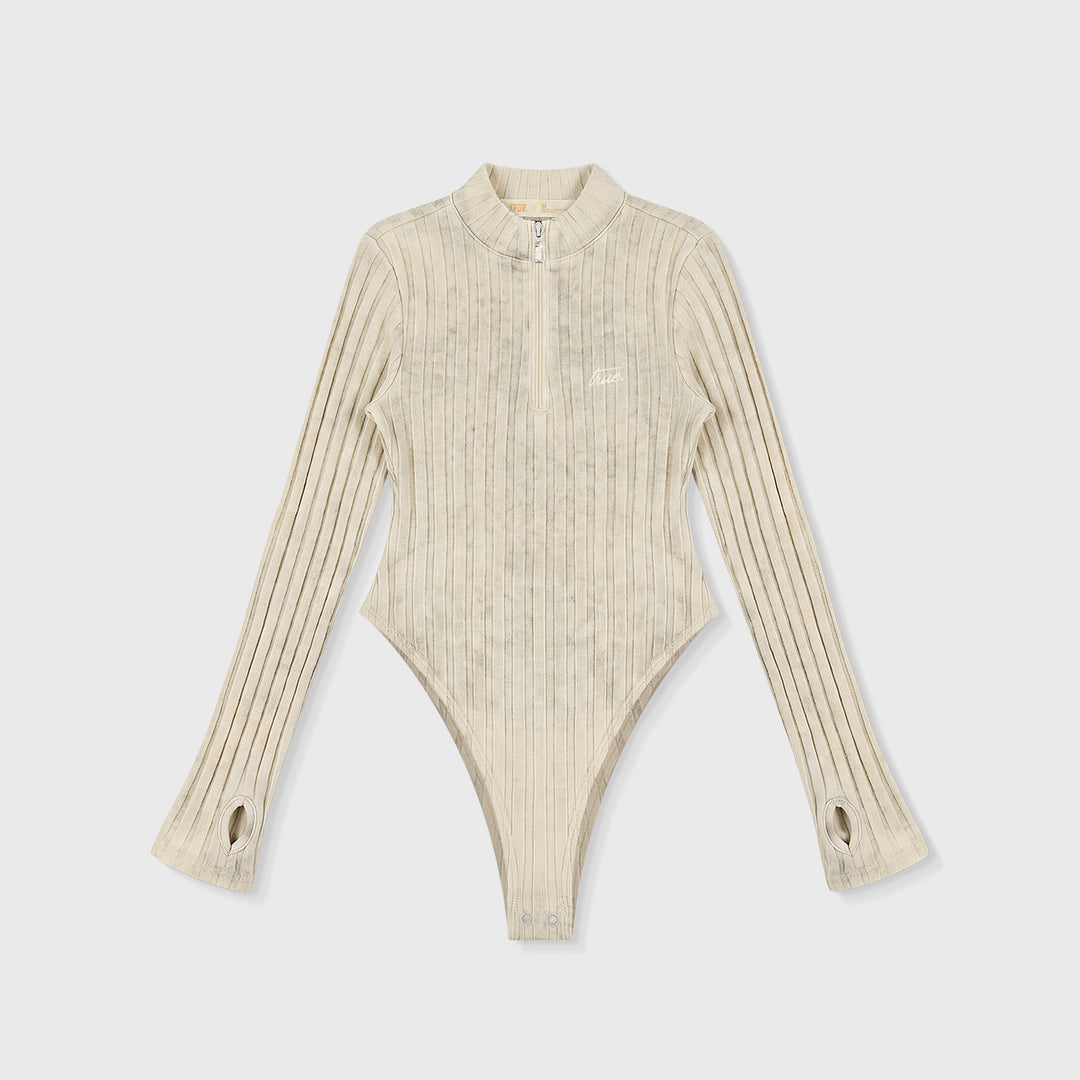 Daily Ribbed Bodysuit - Cream