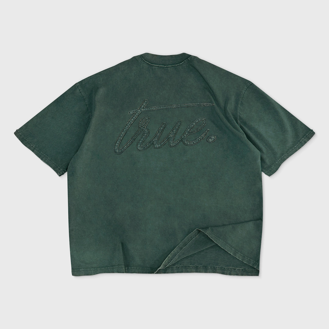 Daily Washed Boxy Tee - Pine Green