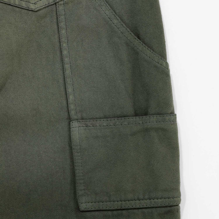 Dirty-Wash Pants - Military Green