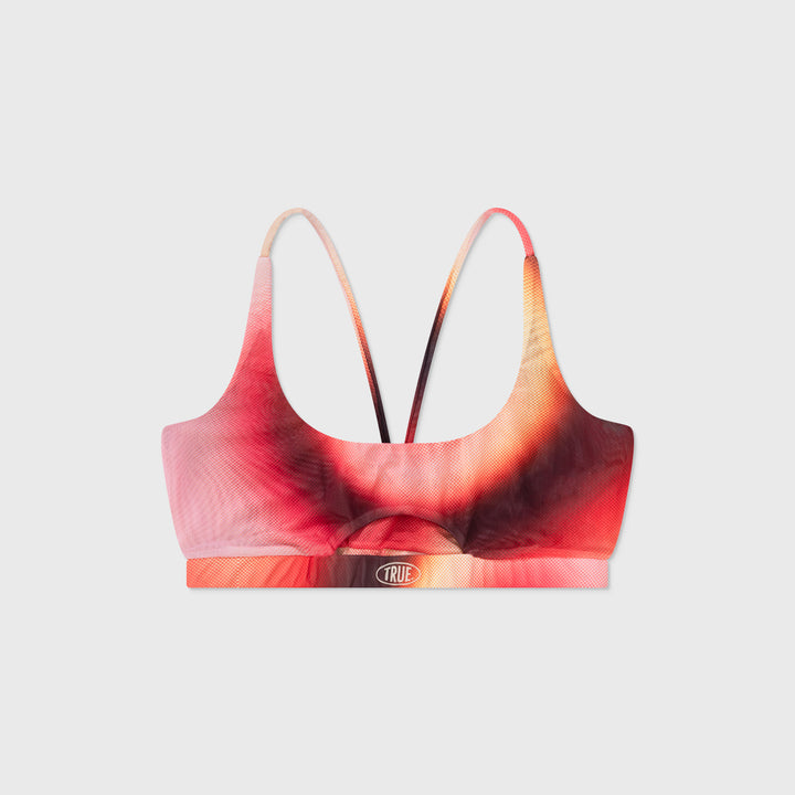 Gradient Mesh Cut-Out Top - Pink