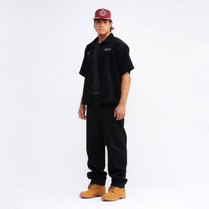 Heartbeat Boxy Shirt - Black