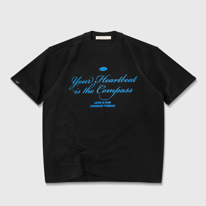 Heartbeat Oversized T-Shirt - Black